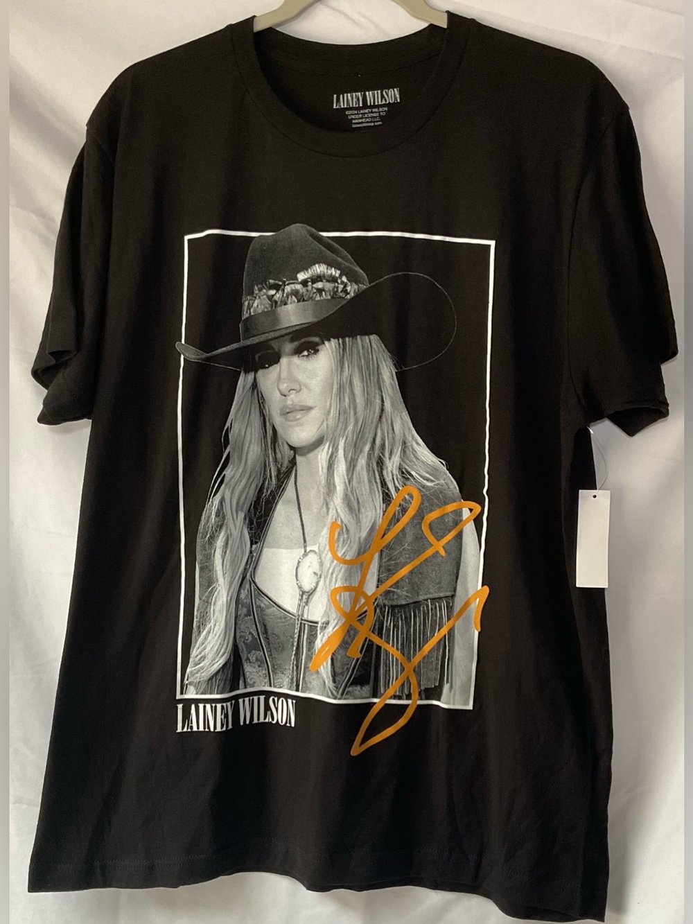 Women's Laney Wilson Black Graphic Tee with Gold Signature Accent